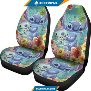 Cute Stitch Car Seat Covers Disney Cartoon Car Decor R031318