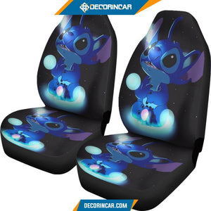 Cute Stitch Moon Light Disney Cartoon Car Seat Covers 