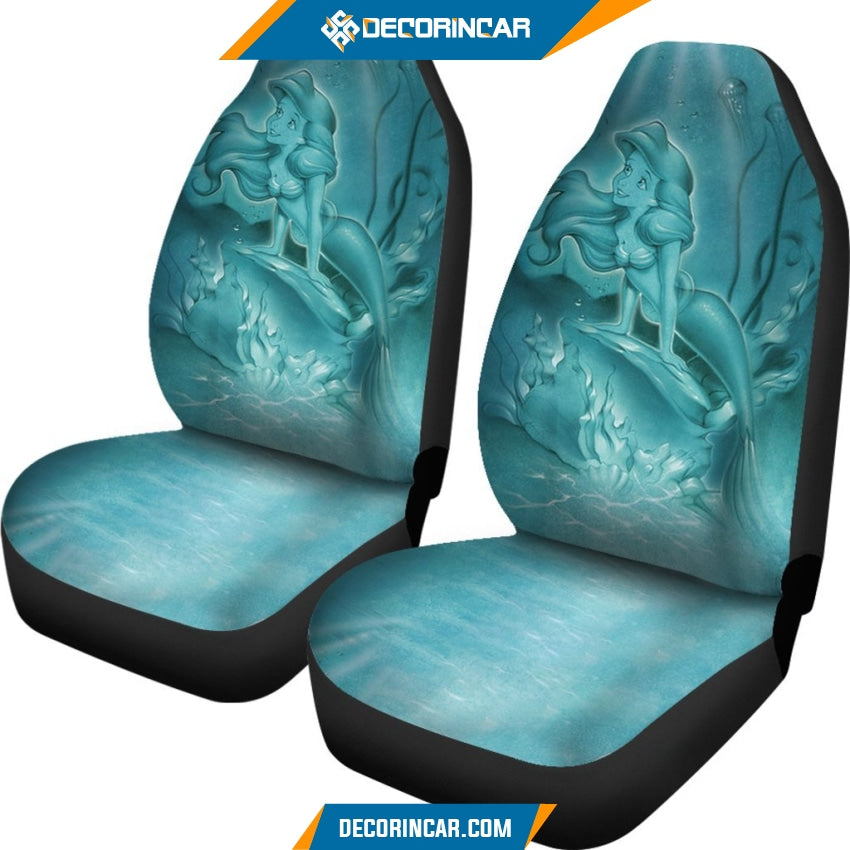 Disney Ariel Art Laying on Rock Car Seat Covers R031307 - 