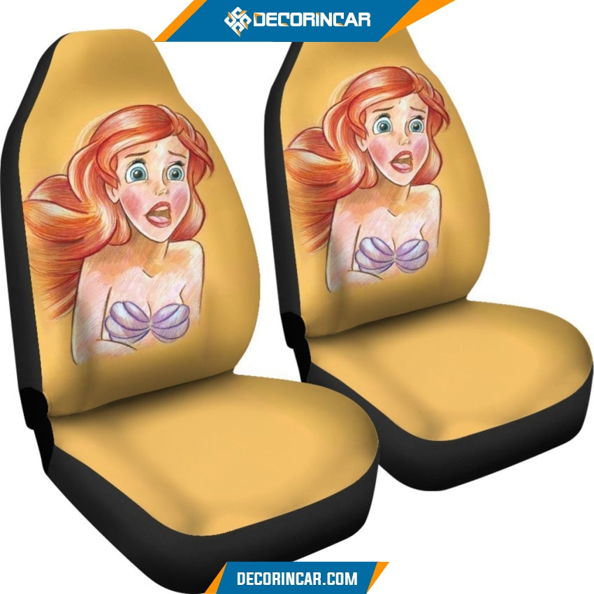 Disney Ariel Sad Face Color Car Seat Covers R031314 - Car 