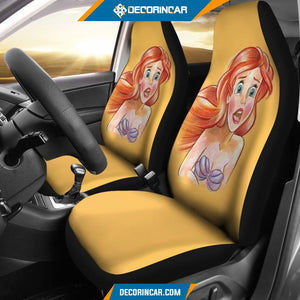 Disney Ariel Sad Face Color Car Seat Covers R031314 - Car 