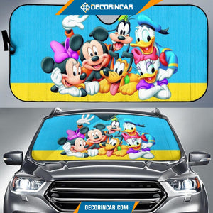 Mickey Mouse Friends Car Sun Shades Cartoon Fan Gift Decor 
