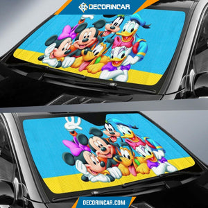 Mickey Mouse Friends Car Sun Shades Cartoon Fan Gift Decor 