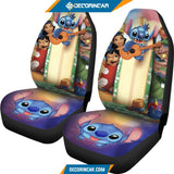 Stitch And Friends Car Seat Covers Disney Cartoon Car Decor 