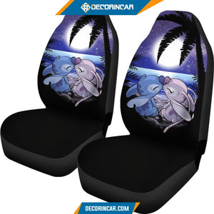 Stitch Love Disney Cartoon Car Seat Covers Funny Gift Ideas 