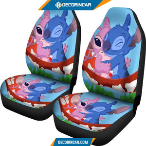 Stitch Loves Angel Disney Cartoon Car Seat Covers R031318 - 