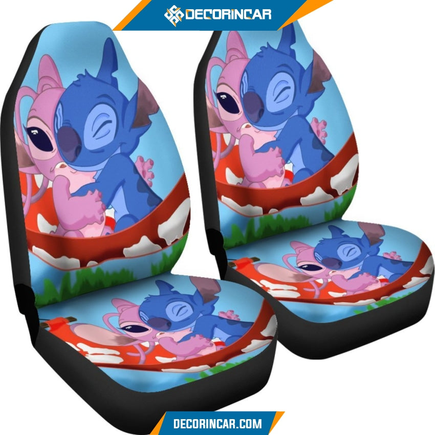 Stitch Loves Angel Disney Cartoon Car Seat Covers R031318 - 