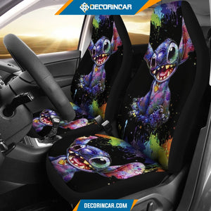 Stitch Painting Color Car Seat Covers Disney Cartoon Car 