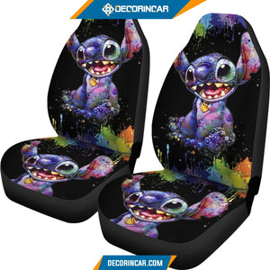Stitch Painting Color Car Seat Covers Disney Cartoon Car 